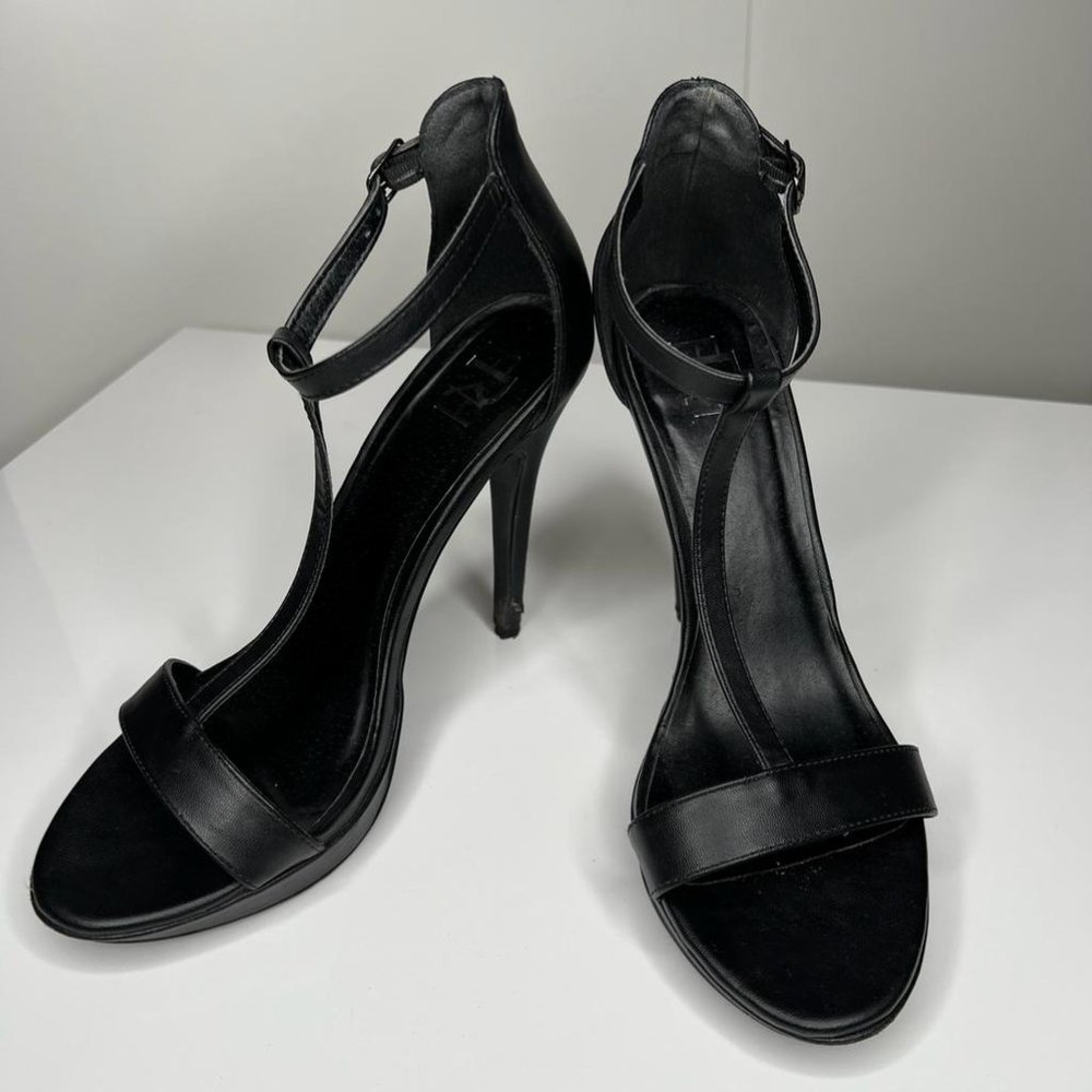 Open Toe T Strap Heel Sandals